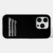 Triple Alhamdulillah Schwarz Case-Mate iPhone Hülle (Rückseite (Horizontal))