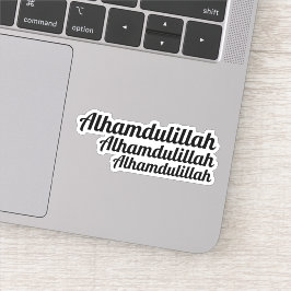 Triple Alhamdulillah Typografie Aufkleber
