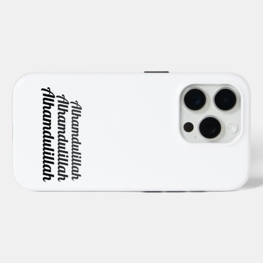 Triple Alhamdulillah White Case-Mate iPhone Hülle (Rückseite (Horizontal))