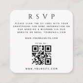 Triple Arch Foto QR Code Online Wedding RSVP Chic Begleitkarte (Rückseite)