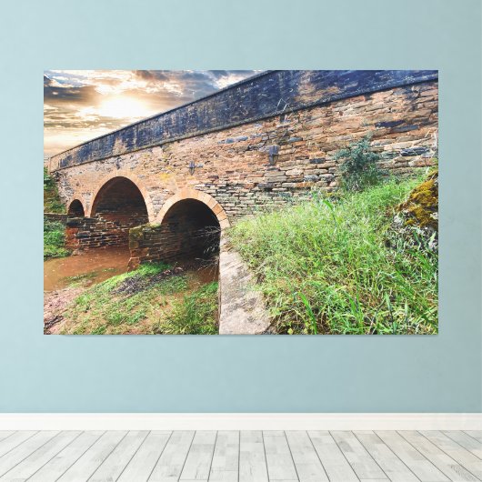 Triple Arched Bridge Leinwanddruck (Insitu (Holzboden))
