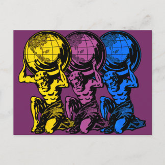 Triple Atlas Postcard Postkarte