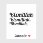 Triple Bismillah Typografie Aufkleber (Blatt)