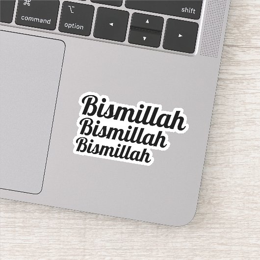 Triple Bismillah Typografie Aufkleber (Detail)
