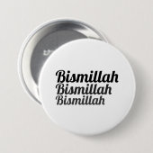 Triple Bismillah White Button (Vorne & Hinten)