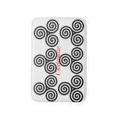 Triple Black Spiral Thunder_Cove Badematte (Vorderseite Vertikal)