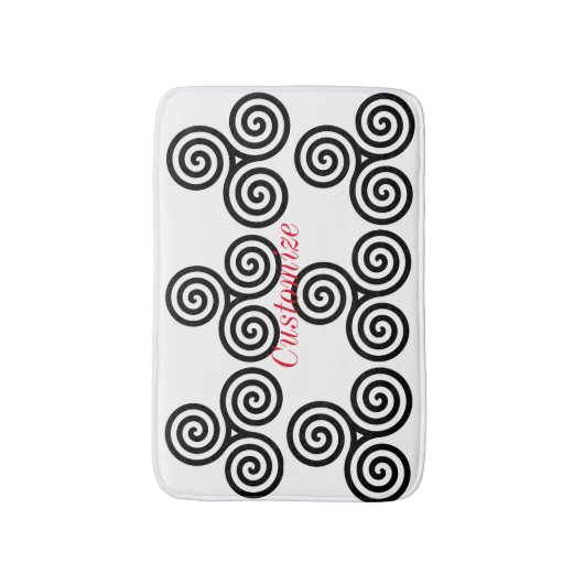 Triple Black Spiral Thunder_Cove Badematte (Vorderseite Vertikal)