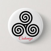 Triple Black Spirals Thunder_Cove Button (Vorderseite)