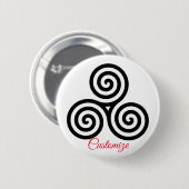 Triple Black Spirals Thunder_Cove Button (Vorne & Hinten)