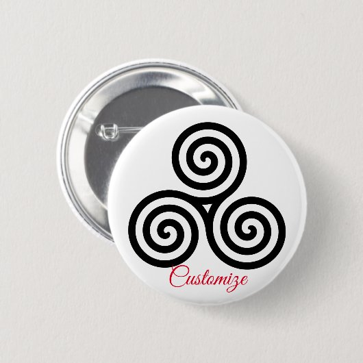 Triple Black Spirals Thunder_Cove Button (Vorne & Hinten)