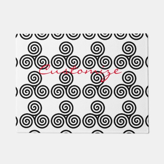 Triple Black Spirals Thunder_Cove Fußmatte (Vorderseite)