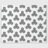 Triple Black Spirals Thunder_Cove Geschenkpapier (Flach)