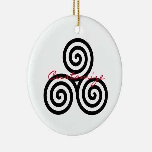 Triple Black Spirals Thunder_Cove Keramik Ornament (Rechts)