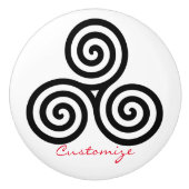 Triple Black Spirals Thunder_Cove Keramikknauf (Vorderseite)