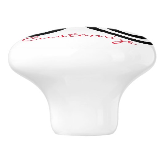 Triple Black Spirals Thunder_Cove Keramikknauf (Seitenansicht)