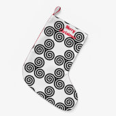 Triple Black Spirals Thunder_Cove Kleiner Weihnachtsstrumpf (Vorderansicht (hängend))
