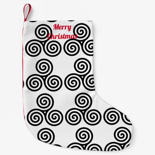 Triple Black Spirals Thunder_Cove Kleiner Weihnachtsstrumpf (Vorderseite)