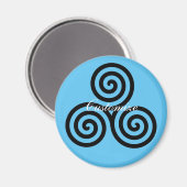 Triple Black Spirals Thunder_Cove Magnet (Vorderseite/Rückseite)