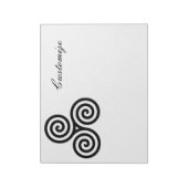 Triple Black Spirals Thunder_Cove Notizblock (Rotiert)
