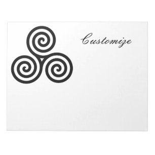 Triple Black Spirals Thunder_Cove Notizblock