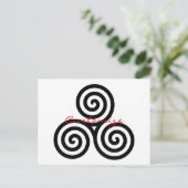 Triple Black Spirals Thunder_Cove Postkarte (Stehend Vorderseite)