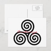 Triple Black Spirals Thunder_Cove Postkarte (Vorne/Hinten)
