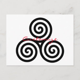 Triple Black Spirals Thunder_Cove Postkarte