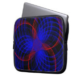 Triple Blueberry Accent Geometric Electronics Bag Laptopschutzhülle (Vorderseite Links)