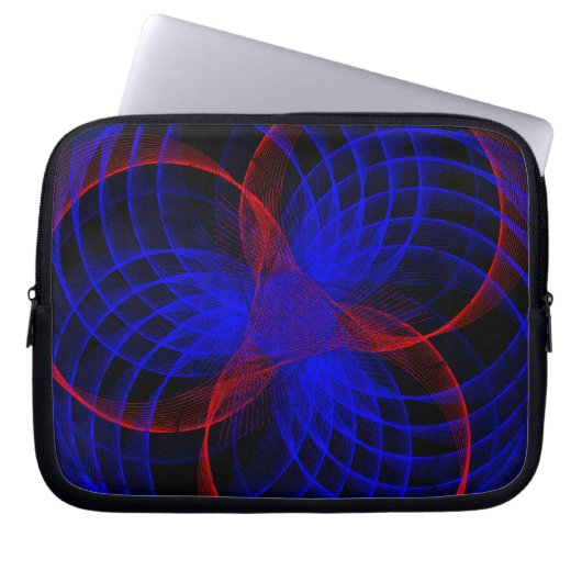 Triple Blueberry Accent Geometric Electronics Bag Laptopschutzhülle (Vorderseite)