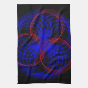 Triple Blueberry Accent Geometric Küchentuch