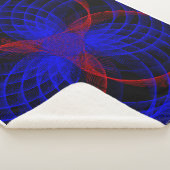 Triple Blueberry Accent Geometric Sherpa Blanket Sherpadecke (3/4)