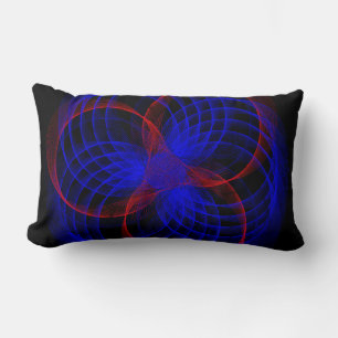 Triple Blueberry Accent Geometric Throw Kissen