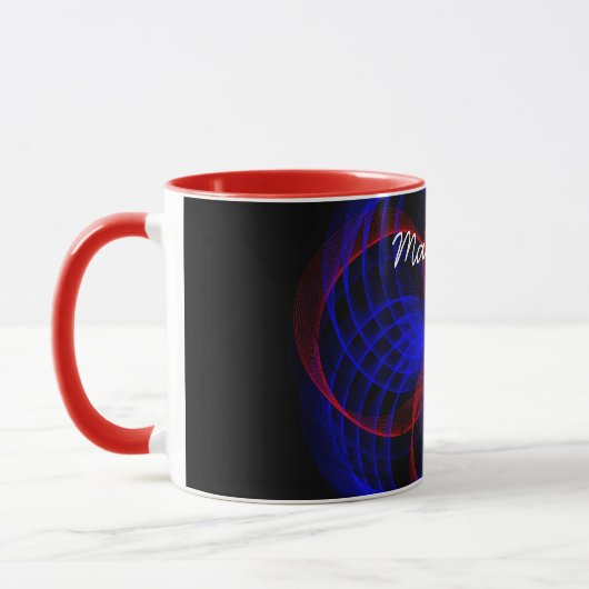 Triple Blueberry Accent Math Art Coffee Tasse (Links)