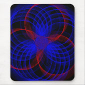 Triple Blueberry Color Accent Geometric Mouse Pad Mousepad (Vorne)