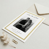 Triple Border Photo Save the Date Folieneinladung