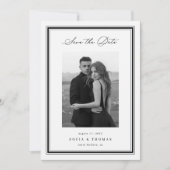 Triple Border | Simple Elegant Photo Wedding Save The Date (Vorderseite)