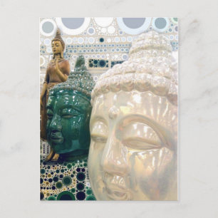 Triple Buddha Postcard Postkarte