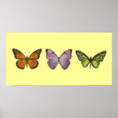 Triple Butterfly Poster Horizontal (Vorne)