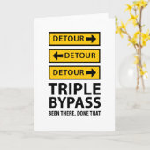 Triple Bypass Operation Detour Funny Get Well Karte (Gelbe Blume)