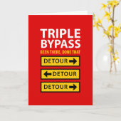 Triple Bypass Survivor Funny Get Well Card Karte (Gelbe Blume)