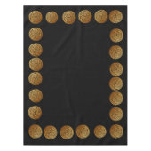 Triple Celtic Knot Swirl Mandala Border Tischdecke (Vorderseite)