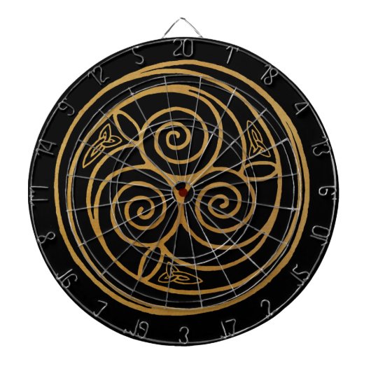 Triple Celtic Knot Swirl Mandala Dartscheibe (vorne)