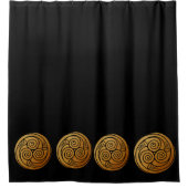 Triple Celtic Knot Swirl Mandala  Duschvorhang (Vorderseite)