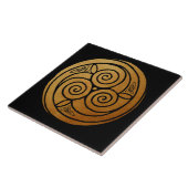 Triple Celtic Knot Swirl Mandala Fliese (Seite)