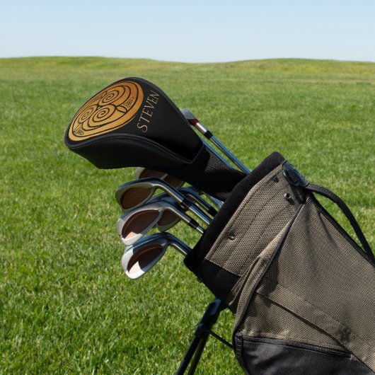 Triple Celtic Knot Swirl Mandala Golf Headcover (In SItu)