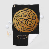 Triple Celtic Knot Swirl Mandala Golfhandtuch (Insitu)