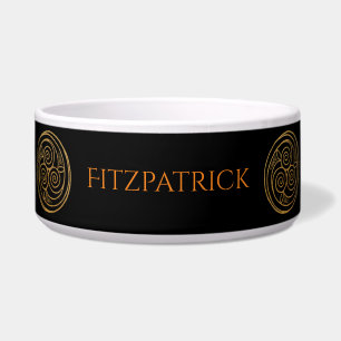 Triple Celtic Knot Swirl Mandala Keramik Pet Bowl Napf