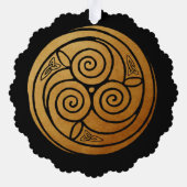 Triple Celtic Knot Swirl Mandala Ornament Karte (Rückseite)