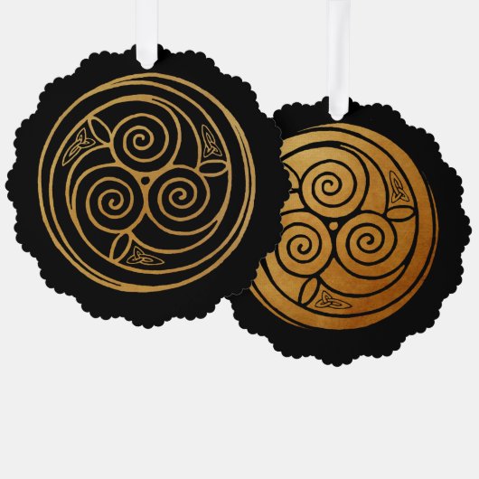 Triple Celtic Knot Swirl Mandala Ornament Karte (Vorderseite/Rückseite)