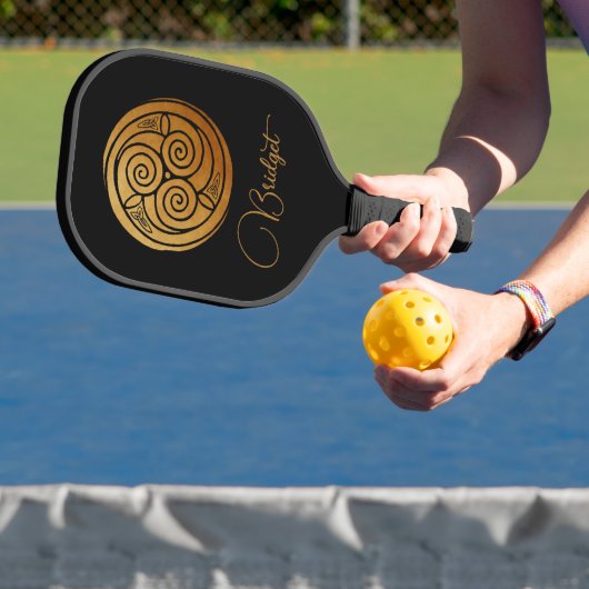 Triple Celtic Knot Swirl Mandala Personalisiert Pickleball Schläger (InSitu)